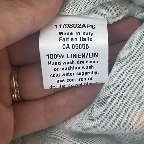 Astrid Linen Floral Wide Leg Pants Trousers Sz L Made in Italy Cottagecore - Picture 5 of 6